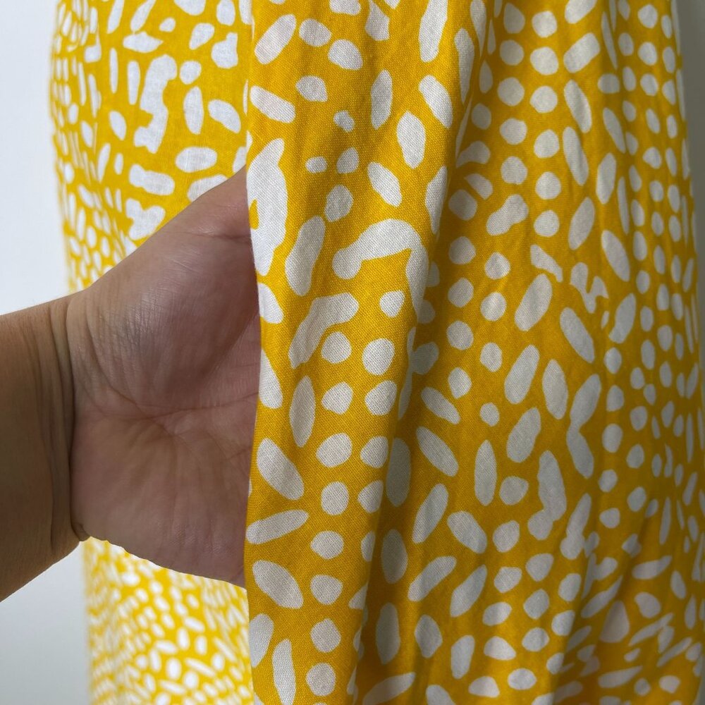 SIKA by Anthropologie Women's Yellow Marigold Ruffled Maxi Dress Size 4P - Picture 12 of 16